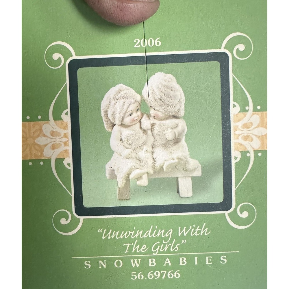 Department 56 Snow Babies "Unwinding with the girls" RARE RETIRED 2006
